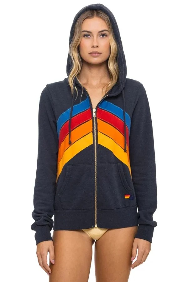 MOUNTAIN STITCH CHEVRON 4 ZIP HOODIE