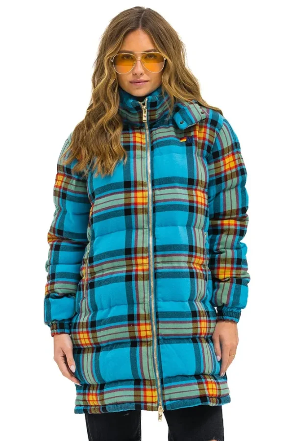 PLAID UNISEX LONG TREKKER JACKET