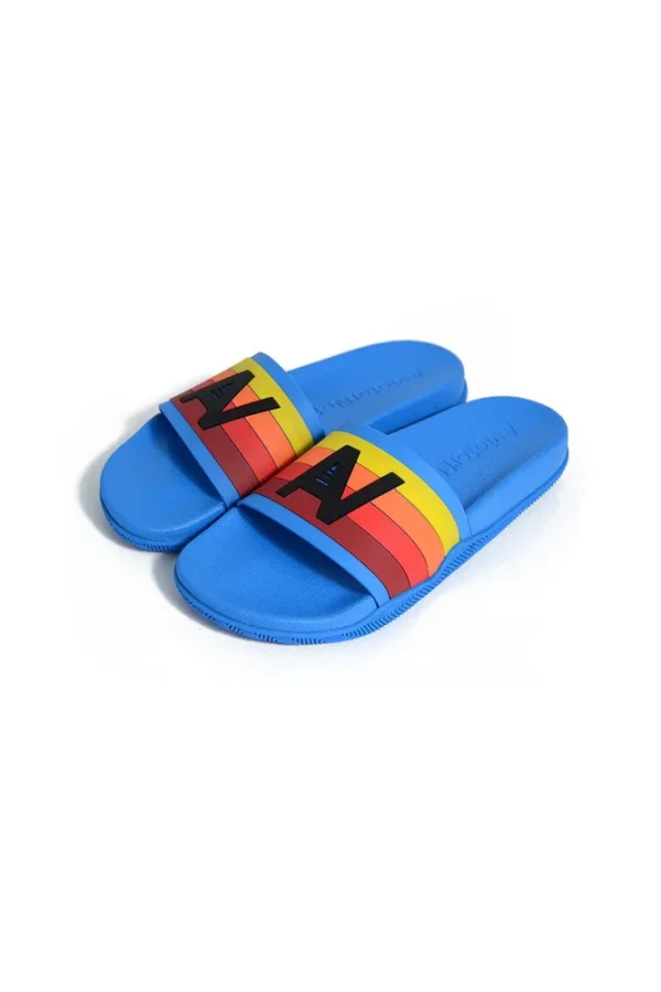 AVIATOR NATION LOGO RAINBOW 4 STRIPE SLIDES