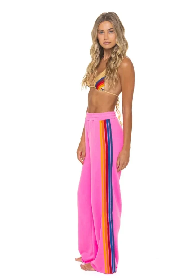 5 STRIPE WIDE LEG POCKET SWEATPANTS