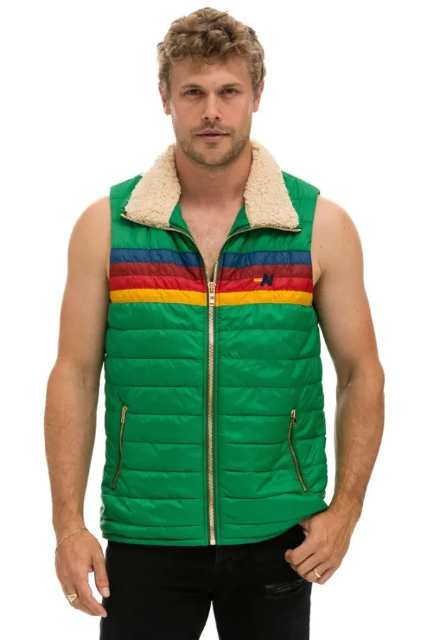 MEN'S 4 STRIPE VEST SHERPA