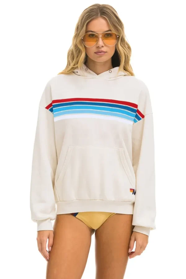 5 STRIPE AMERICA RELAXED PULLOVER HOODIE