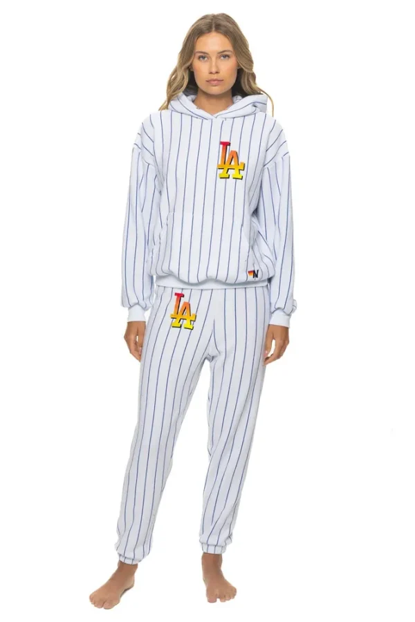 LOS ANGELES DODGERS PINSTRIPE 2026 SWEATPANTS - WHITE // BLUE