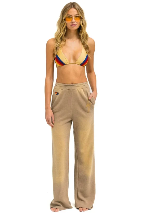 BOLT STITCH WIDE LEG POCKET SWEATPANTS