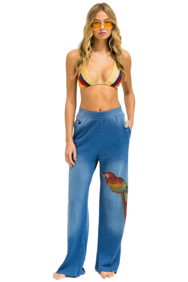 PARROT WIDE LEG POCKET SWEATPANTS
