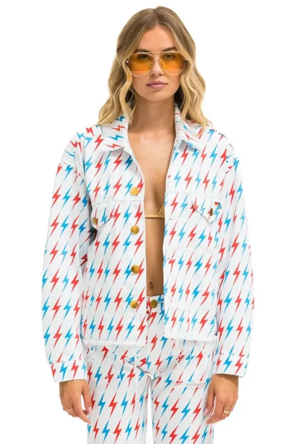 AVIATOR BOLT OVERSIZED CUTOFF DENIM JACKET