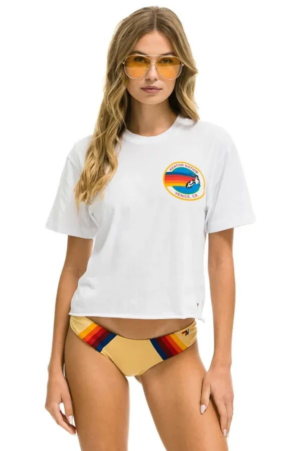 AVIATOR NATION SMALL LOGO BOYFRIEND TEE
