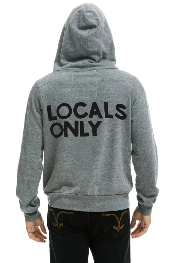 LOCALS ONLY HOODIE - HEATHER GREY