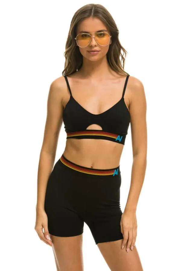 LOGO ELASTIC KEYHOLE BRA