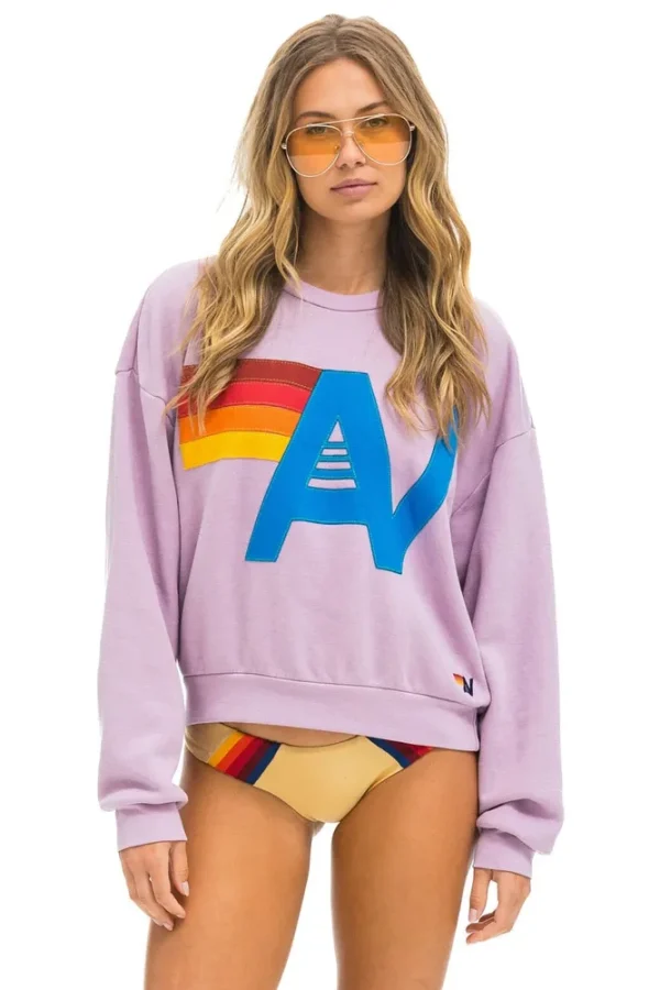 LOGO STITCH RELAXED CREW SWEATSHIRT
