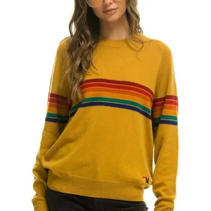 RAINBOW STRIPE 6 UNISEX LIGHT CASHMERE SWEATER