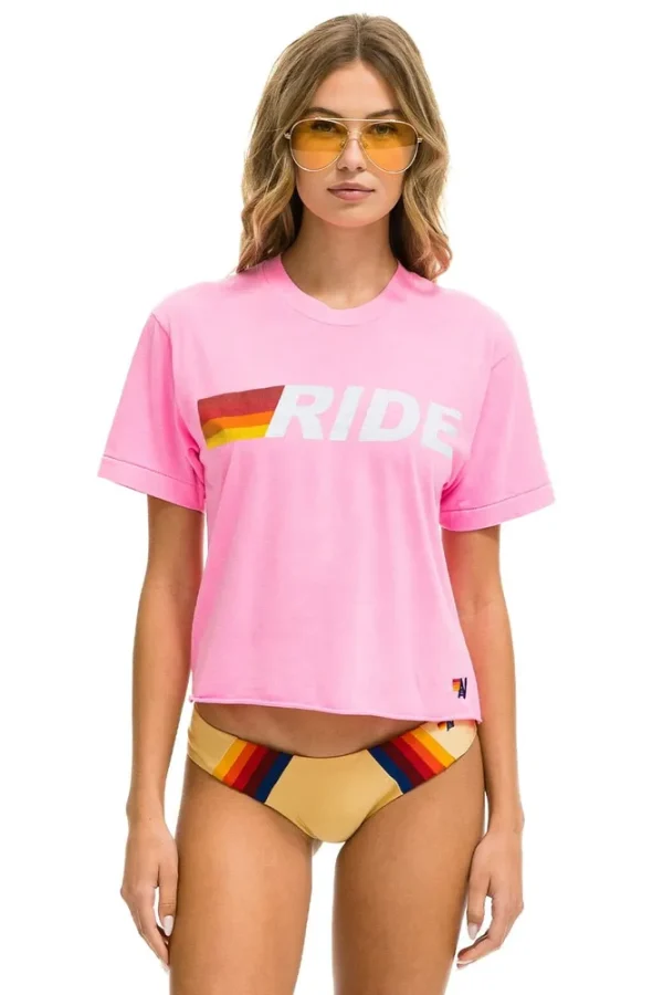 RIDE LOGO WHITE BOYFRIEND TEE
