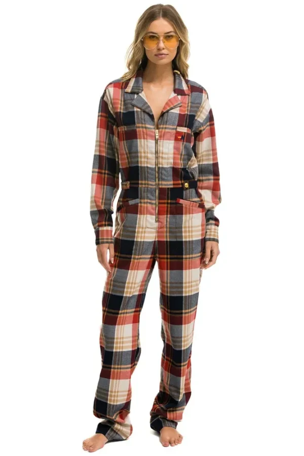 UNISEX PLAID FLIGHT SUIT