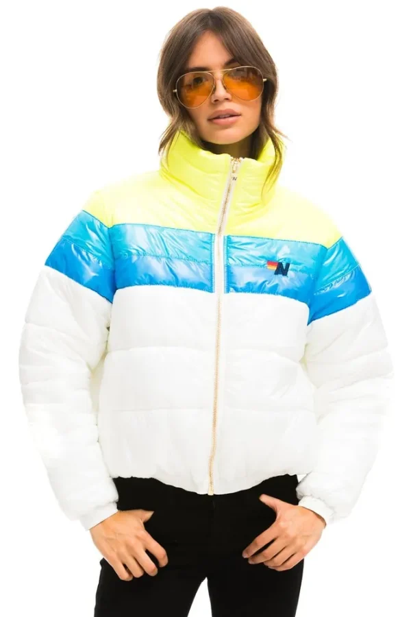 COLOR BLOCK LUXE APRES PUFFER JACKET