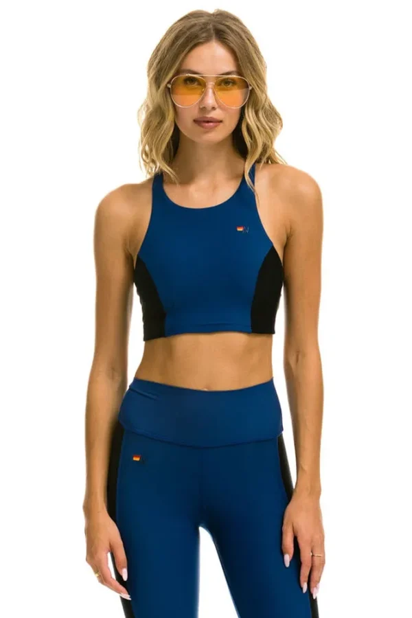 COLOR BLOCK RACER SPORTS BRA