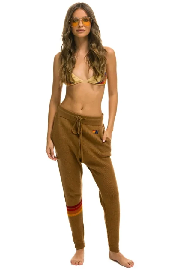 RAINBOW 4 STRIPE CASHMERE RELAXED FIT PANT